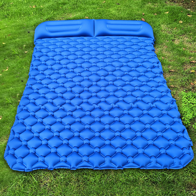 Ultralight Inflatable Camping Sleeping Pad - Mat with Built-in Foot Pump, Lightweight Compact Air Mattress, Best Sleeping Mat
