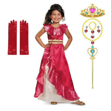 Elena's Adventure Cosplay Costume for Girls Avalor Princess Dress Little Girl Birthday Party Clothing Halloween Carnival Outfit