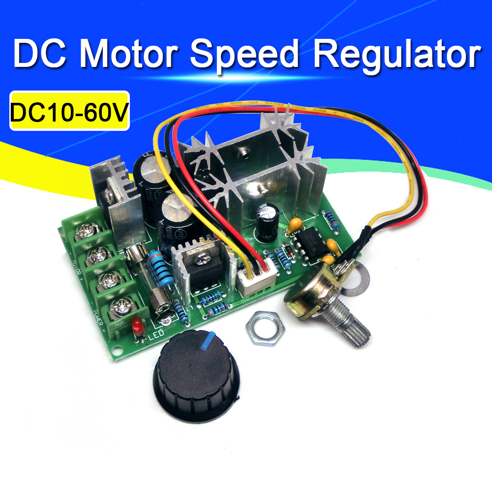 DC10-60V DC motor speed regulator 12V 24V 36V 48V High power drive module PWM Motor speed controller 20A current regulator