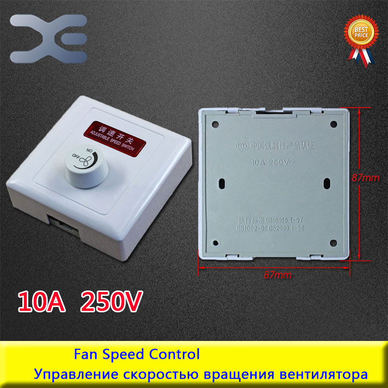 Speed Regulator Fan Knob 250V 10A Control Switch Cooling Fan Replacement Spare Parts Fan Speed Controller Knob