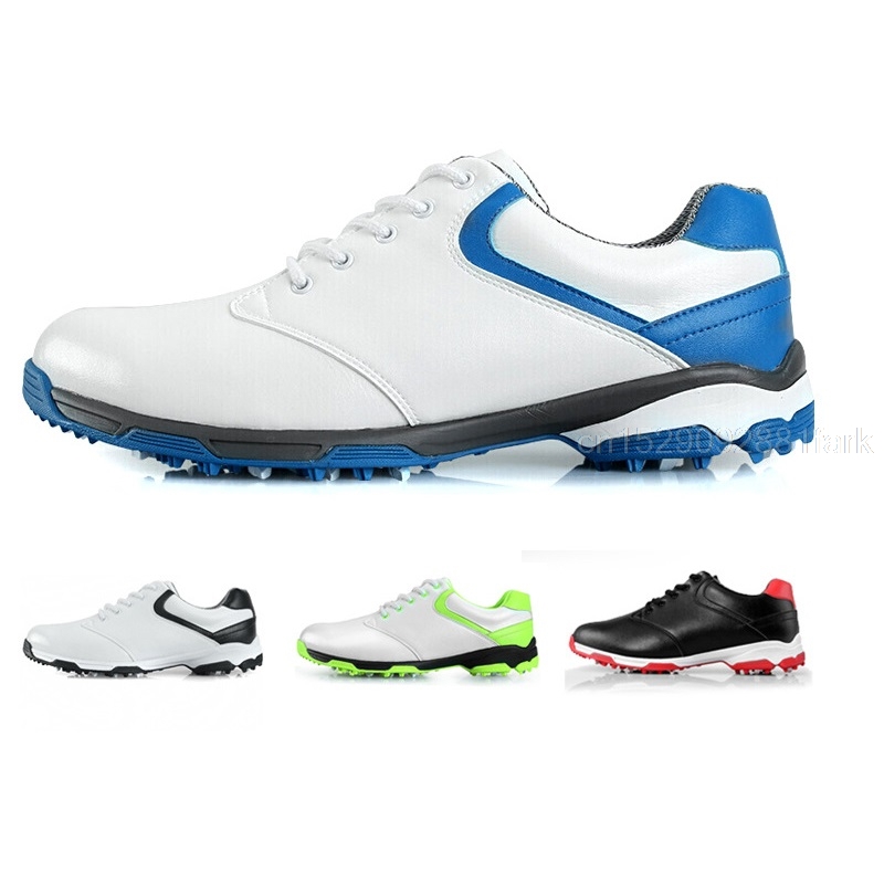 PGM Waterproof Breathable Patent Design Golf Shoes Men's Outdoor Sport Sneakers Anti-Skid Spikes Good Grip Leather Golf Shoes