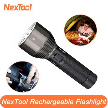 Xiaomi NexTool Rechargeable Flashlight 2000lm 380m 5 Modes IPX7 Waterproof LED light Type-C Seaching Torch for Camping