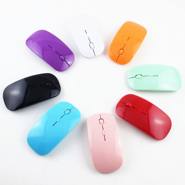 KuWFi Bluetooth 2.4G Wireless Mouse With USB Receiver Candy Color Fashion Ultra Thin Mini Computer Mice Laptop Notebook Desktop