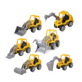 Mini Construction Vehicle Cars- Forklift Bulldozer Road Roller Excavator Dump Truck Tractor Toys for Boy random sent Baby Toys