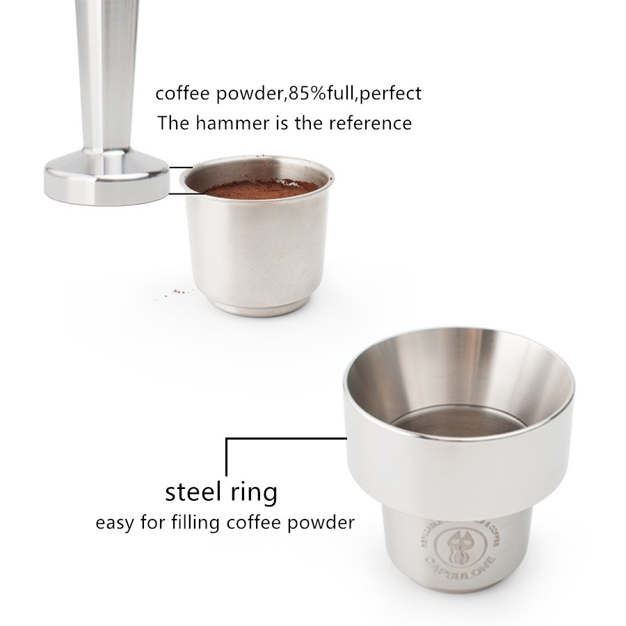 Capsulone Refillable capsule pod resuable Filter cup fit for illy X Y TYPE Coffee Machine Metal Stainless Steel Coffee capsule