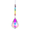 H&D Chakra Crystal Suncatcher with 76mm AB Gourd Prism Drops Rainbow Maker Craft Chain Hanging Window Ornament Home Garden Decor