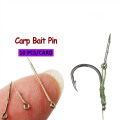 Wifreo 10PCS Carp Fishing Feeder Bait Pins for Carp Boilies Floaters Pop ups etc. Metal Hair Rigs Accessories 7mm 10mm 15mm