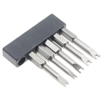 5pcs Magnetic U-shaped Tip Electric Screwdriver Bit 50mm 1/4 Inch Hex Handle U4 U5 U6 U7 U8 S2 Alloy Steel Magnetic Bits