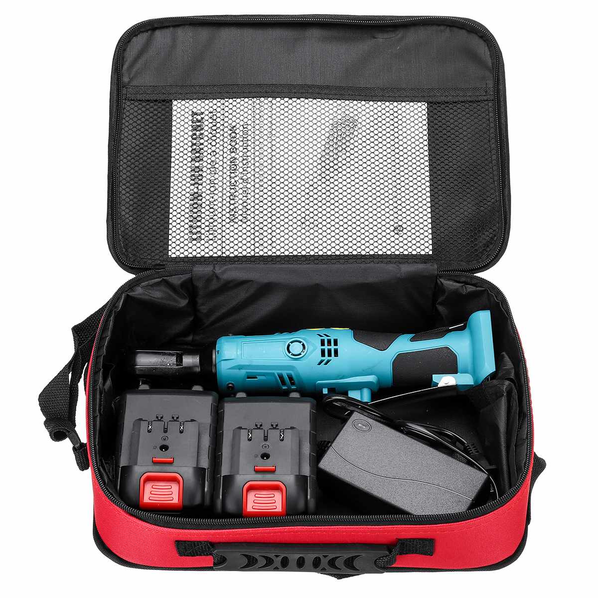 NEW 160N.m Cordless Electric Wrench 108V Ratchet Wrench Repair Tool Rechargeable Right Angle Wrench with 2 Battery Charger Kit