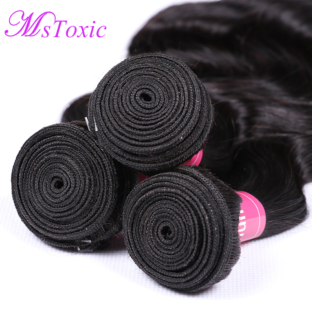 Mstoxic Body Wave Bundles Brazilian Hair Weave Bundles 8-40inch Human Hair Bundles Remy Hair Extensions 1/3/4 Bundles