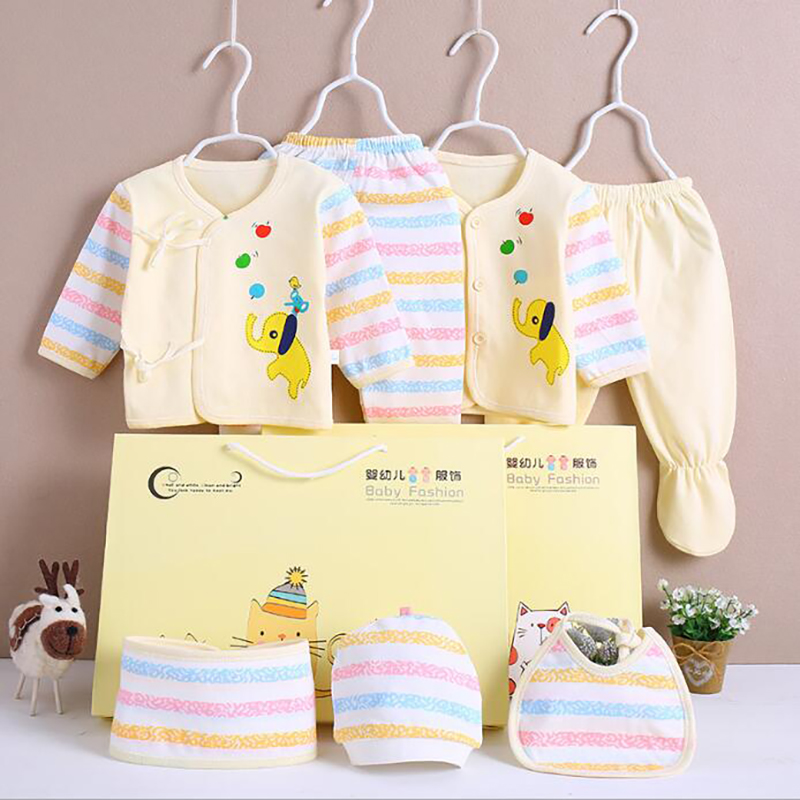 Newborn Clothes Suits Cotton for Baby Girls Boys clothing Sets Autumn Spring Summer Toddler Set 7pcs/set