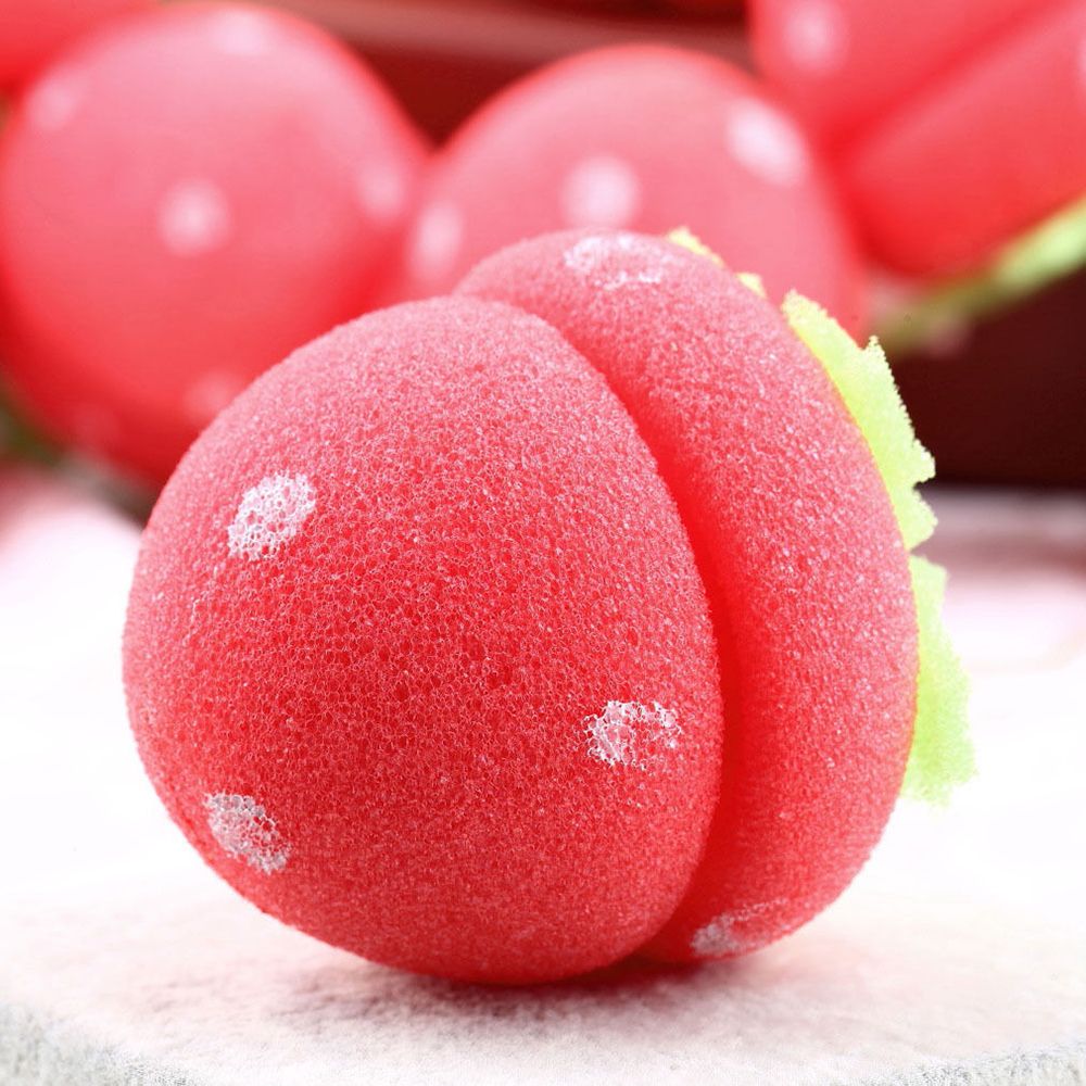 12pcs Girls Strawberry Brand Soft Foam Anion Bendy Hair Tool Hair Rollers Curlers Cling DIY Hair Curlers Hot Hair Styling Tools