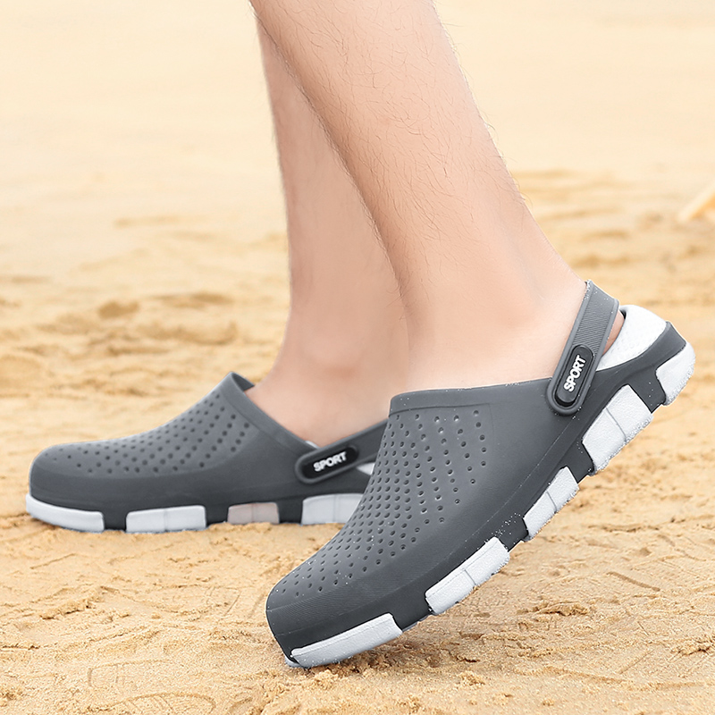 Rubber Slip On Sandals Beach 2019 Summer Men Shoes Water Sandles Eva Sandal Cholas Sandalias Hombre Clogs Garden Closed Toe