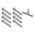 34PCS 316 Stainless Steel Fixed Ends Stemball Swage Stud Dead Ends Hardware Kit for 1/8 Inch Wire Rope Cable Railing