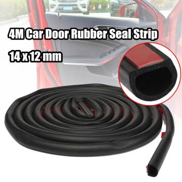 4M Large/Small D-shape Car Rubber Seal Sound Insulation Car Door Sealing Strip Weather Strip For Engine Hood Car Boot