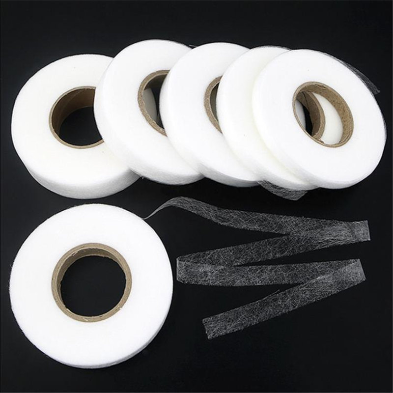 70yards White double sides fabric fusible interlining interface non-woven patchwork 1cm/1.2cm/1.5cm/2cm quilting accessories