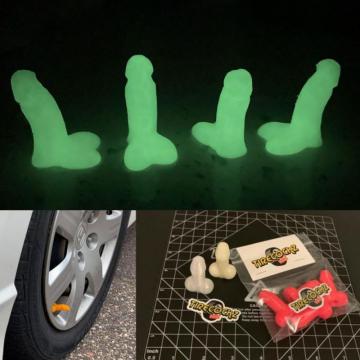 Novelty Prank Penis Tyre Wheel Stem Air Valve Caps Dustproof Caps Car Tire Valve Caps Cars Motorcycles Bicycles Accessories Part