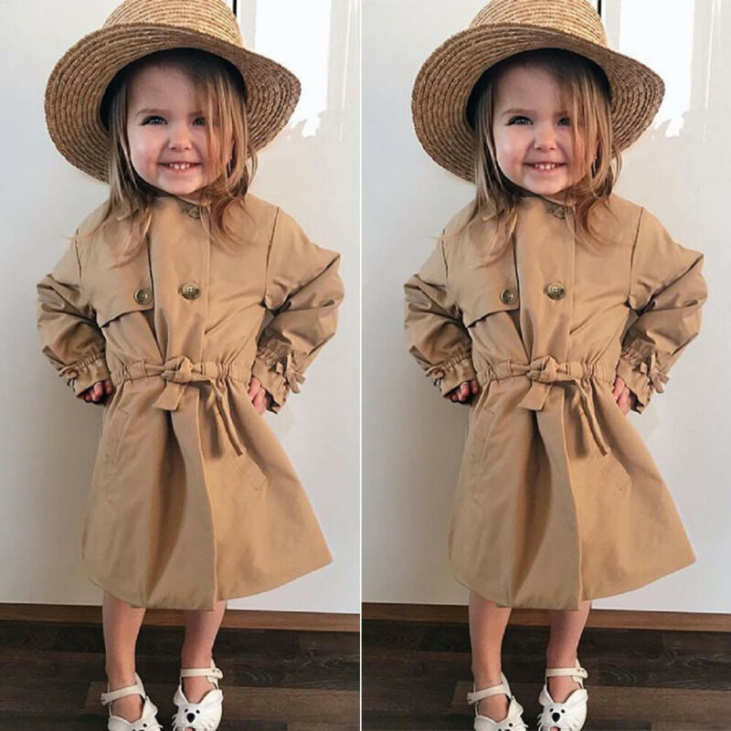 Kid Baby Girl Clothes Coat Windbreaker Outwear Overcoat Snowsuit Warm Trench Fashion Girl Coats Outwear