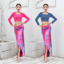 2020 New Women Dancewear Belly Dance Clothes Modal Outfit Two-piece training suit top + skirt Bellydance Long Dress