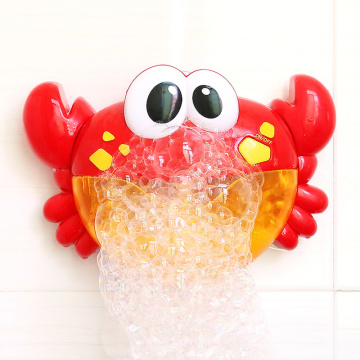 Blowing Bubble Frog&Crabs Baby Bath Toy Bubble Maker Swimming Bathtub Soap Machine Toy for Children With Music Water Toy