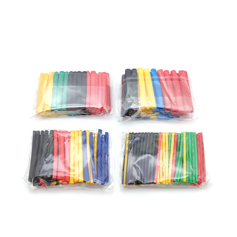 328Pcs/set Sleeving Wrap Wire Car Electrical Cable Tube kits Heat Shrink Tube Tubing Polyolefin 8 Sizes Mixed Color термоусадка