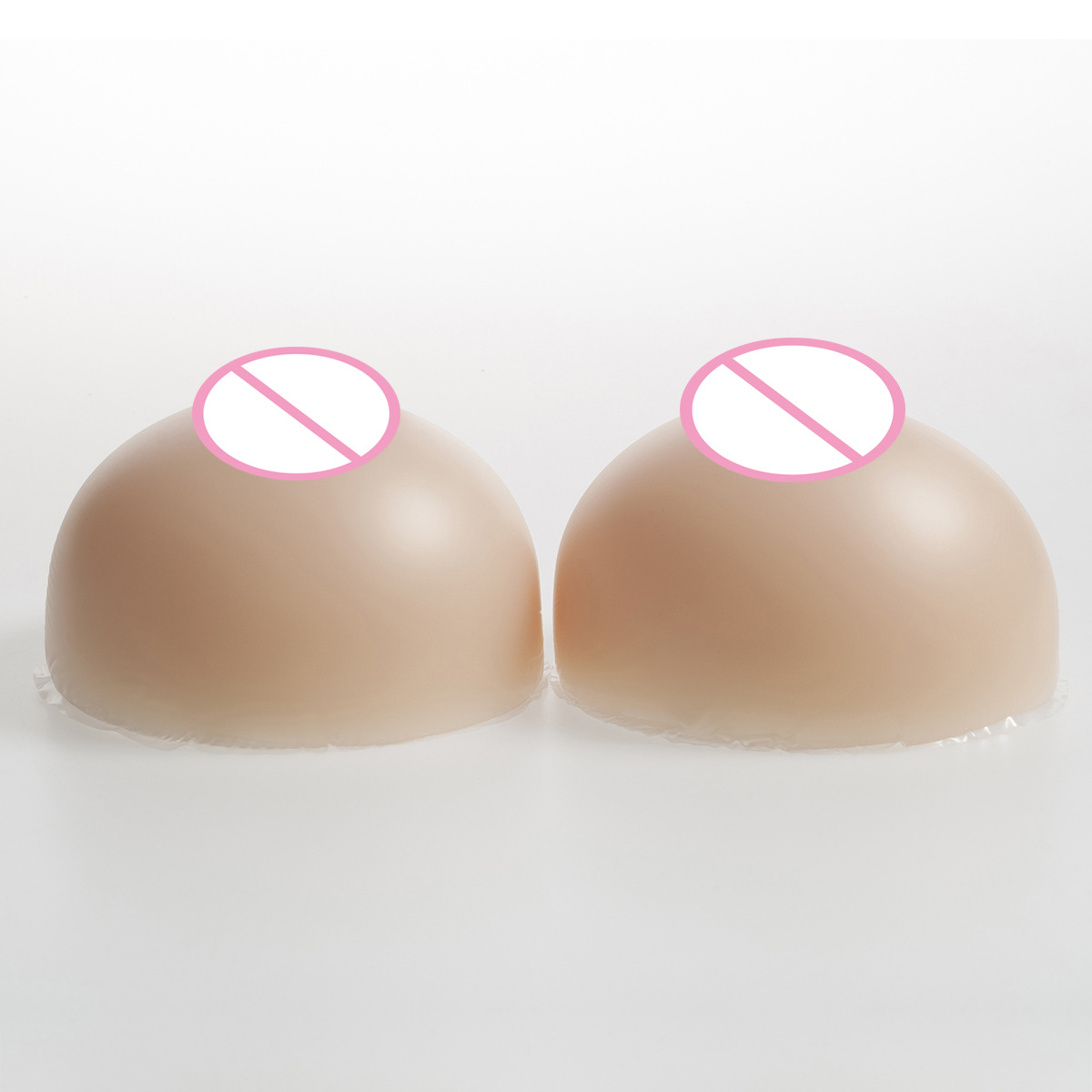 600g/Pair B cup Silicone Round Fake Breast Lifelike Boobs Forms Chest Enhancer Change From Man to Women Shemale Props