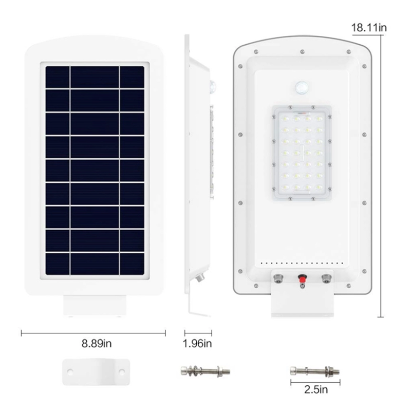 Integrated LED solar light for residential parking lot