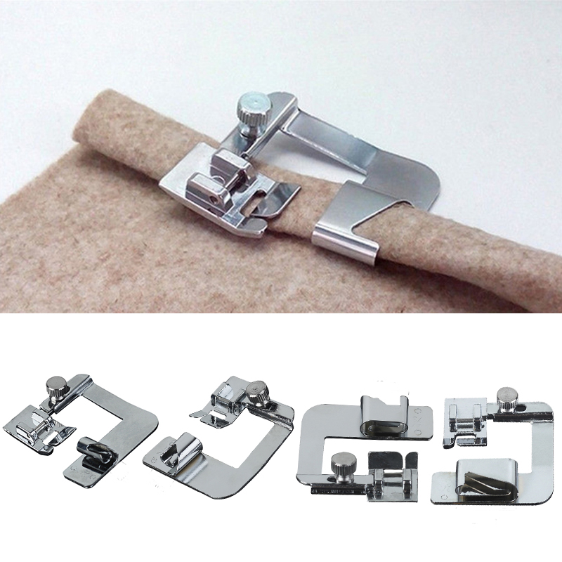 1pc Rolled Hem Sewing Machine Foot 6/9/16/22mm Crimping Presser Foot for Sewing Seam Overlock Sewing Machine Accessories 4 Size