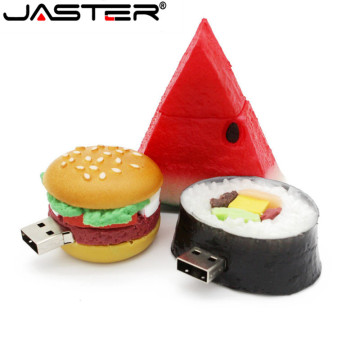 JASTER hamburger food usb flash drive creative sushi watermelon pendrive pen drive 64gb 16gb 32gb memory stick u disk gift toy