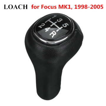 5 Speed MT Car Gear Shift Knob for Ford Focus MK1 1998-2005 Shifter Lever Stick Manual GearShifter Leather Pen POMO Spare Parts