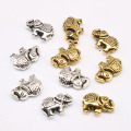 Wholesale Elephant Spacer Beads Tibetan Silver plated Beads Handmade for Charm Jewelry Making Metal Beads 12mm 20pcs