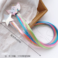 Pink Bow Hair Clip Rainbow For Girls&Women Colorful Princess Hair Extensions Clip Hair Accessories Butterfly Headdress Party