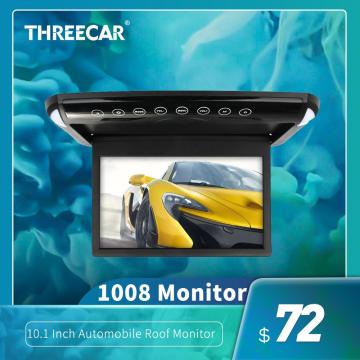 Ultra Thin 10.1 inch Car Monitor Roof Ceiling Mount Flip Down TFT LCD Monitor DVD Player USB SD MP5 Speaker Game