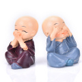 4Pcs/Set little monks Small Ornaments Lovely Car Interior Accessories Doll creative Maitreya resin gifts