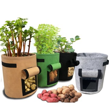 Strawberry Potato Planting Growing Bag Nonwoven Vegetable Plant Container Bag Grow Planter Pouch Root Bonsai Thicken Plant Pot