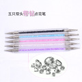 HOT SALE Dual-ended Nail Dotting Pen Crystal Beads Handle Rhinestone Studs Picker Wax Pencil Manicure Nail Art Tool 1PCS