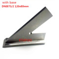 DNI875 100*70mm 120*80mm 150*100mm 200*130 45 degree Square ruler with wide base Steel Industrial Try Machinist Square with Base