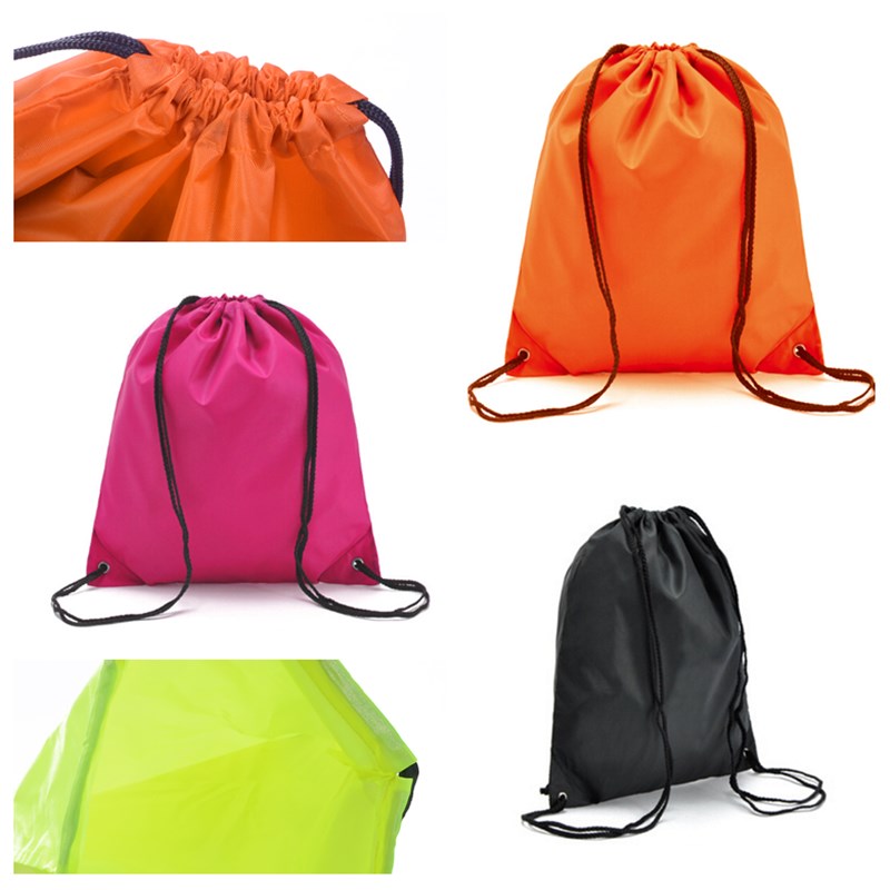 2020 New Fashion Unisex Sports Waterproof Drawstring Bags String Bag Solid Color Backpack Gym Casual Sport Shoe Bags