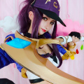 LOL KDA Akali Sword Weapons Cosplay Costume Props Accessories Sickle and Dagger Set