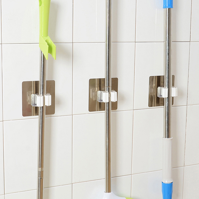 2018 Convenience Wall Mounted Mop Organizer Holder Hang Brush Broom Hanger Storage Rack Kitchen Home Bathroom Tool