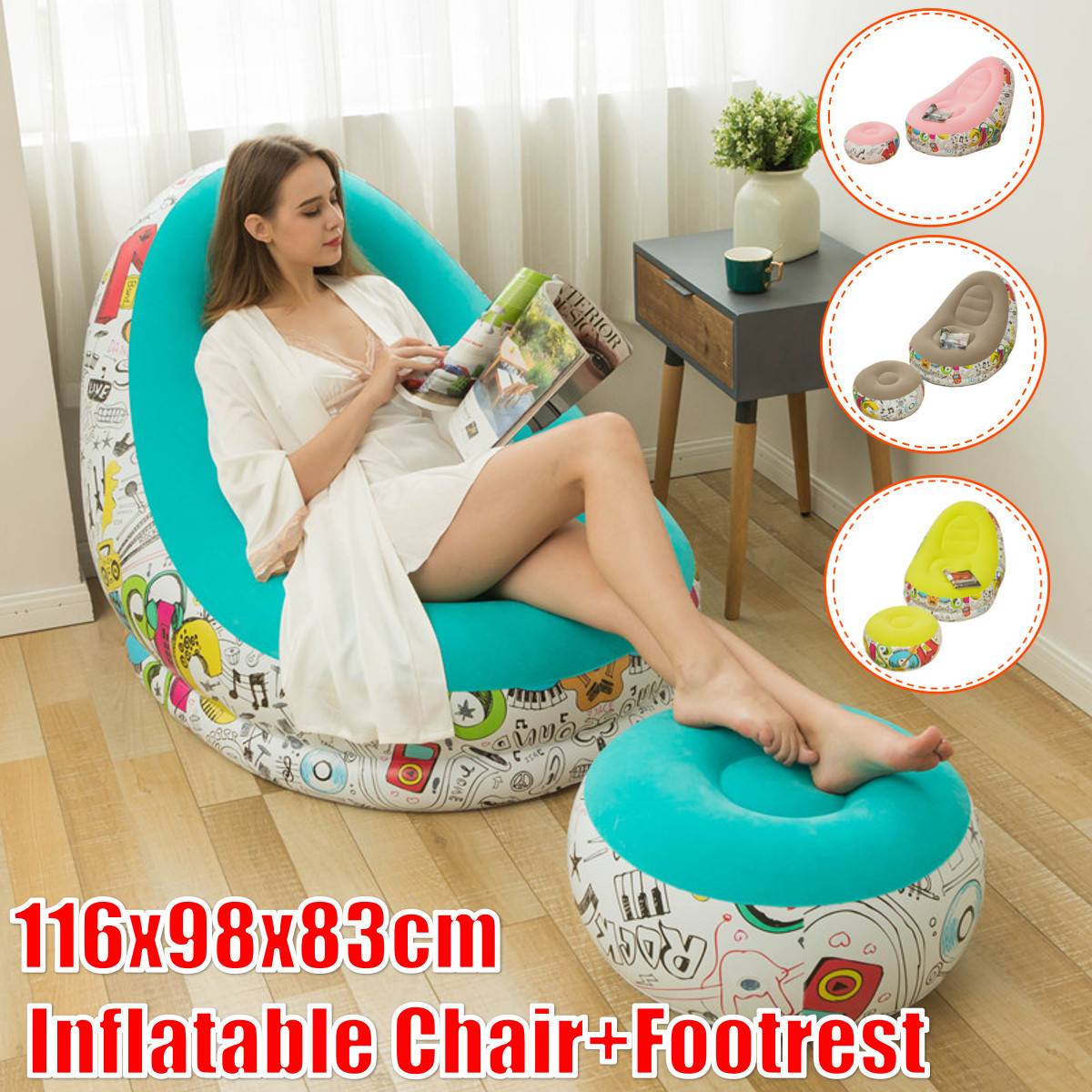 Portable Relax Lazy Sofa Inflatable Sofa Chair Fashion High Quality Lounge Chair Inflatable Bed Furniture Garden Sofas