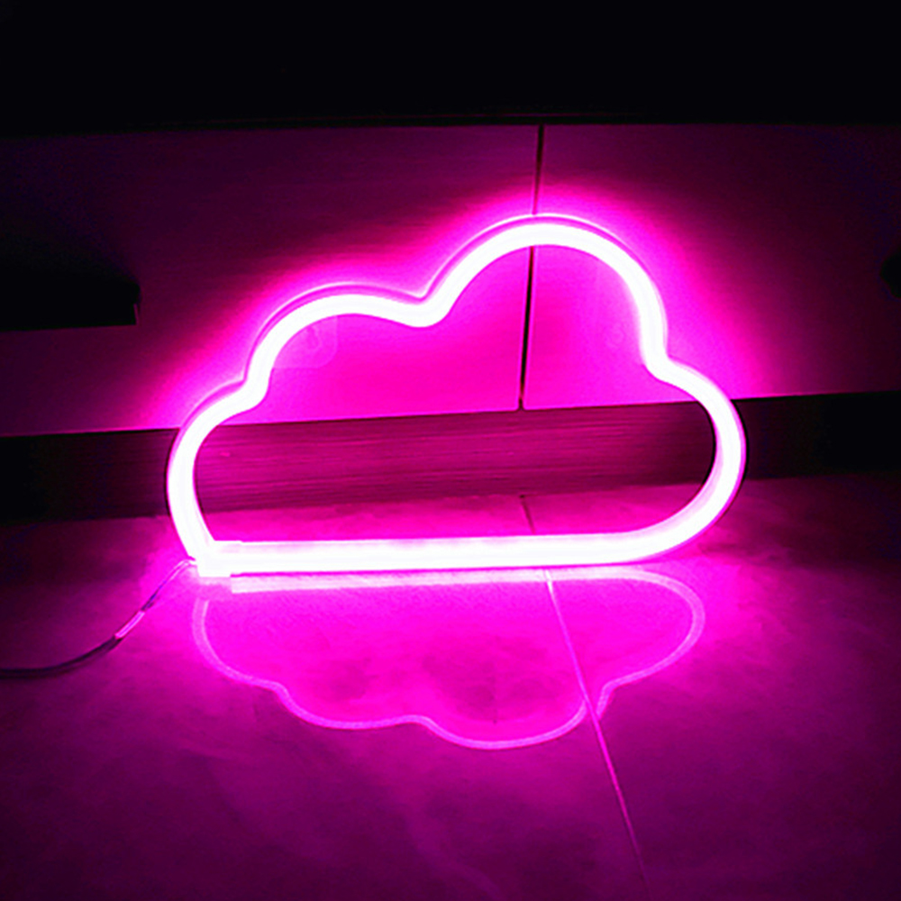 Cloud Neon Sign LED Neon Light Room Decor Bedside Night Light Battery Powered Bar Club Wall Decoration Christmas Gift Table Lamp