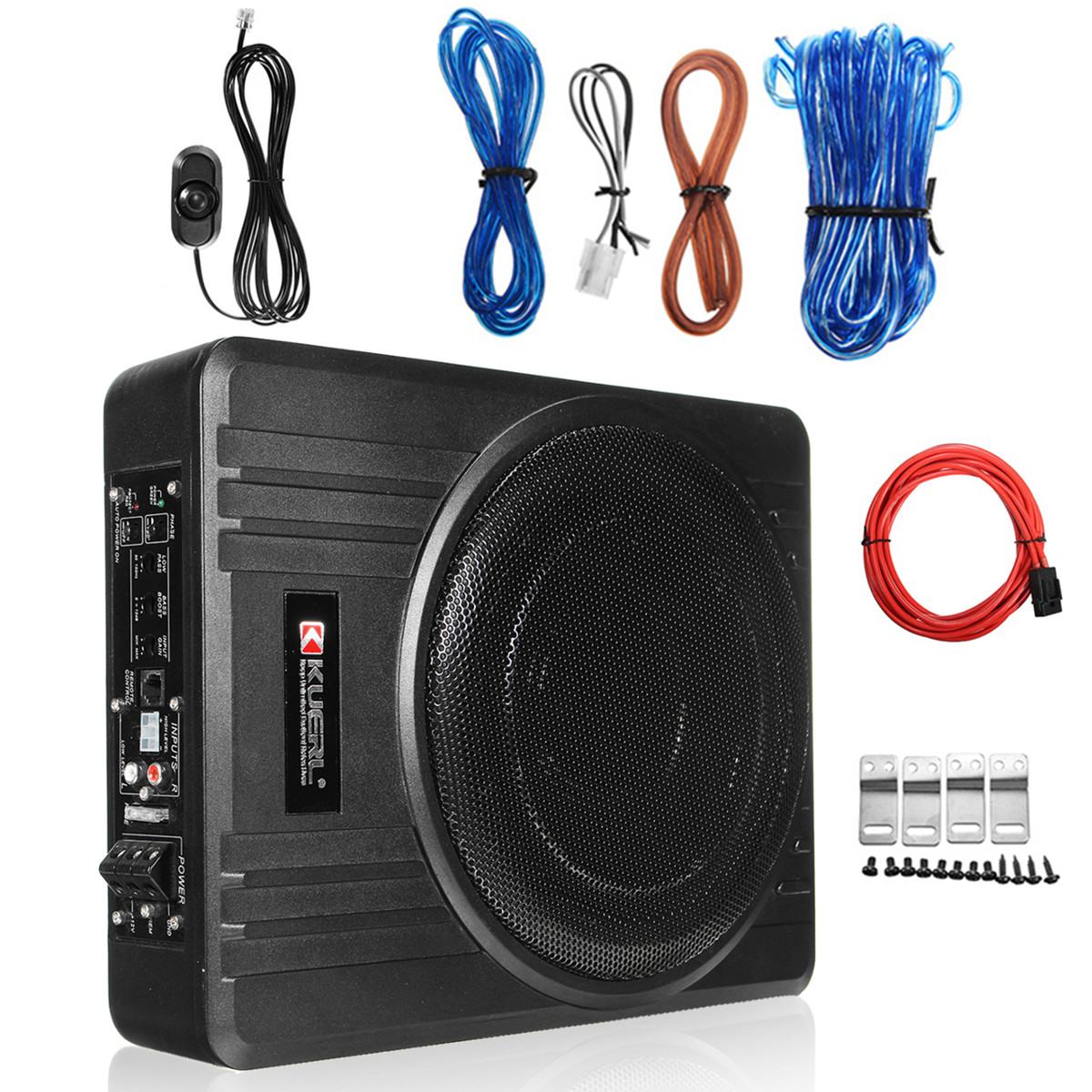 10" 600W Car Active Subwoofer Speaker Audio Amplifier Vehicle Subwoofer Bass Amplifier Enclosure Auto Sound Car Audio Amplifier