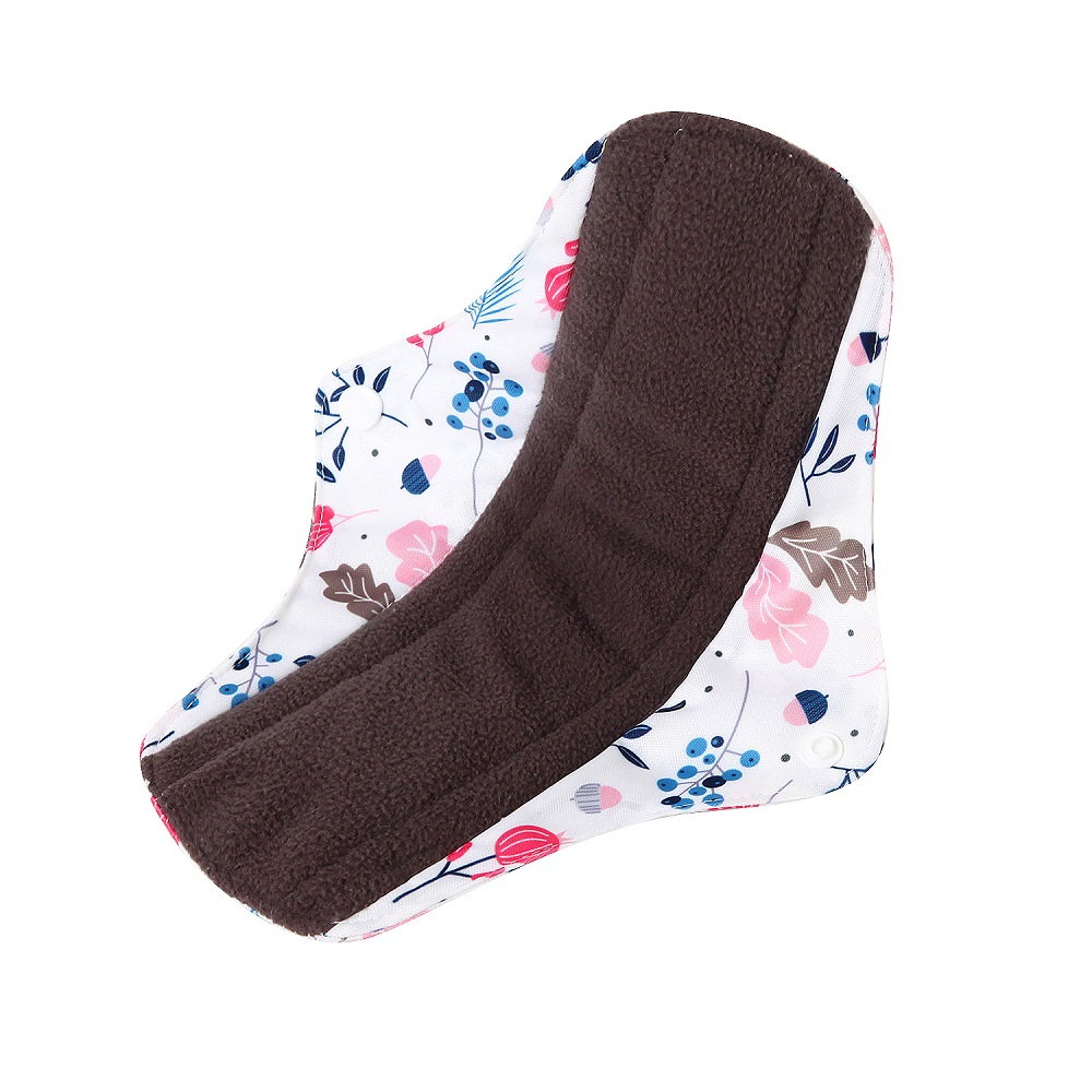 Ohbabyka S M L Long Panty Liner Cloth Menstrual Pad Bamboo Charcoal Mama Sanitary Reusable Sanitary Pads Reusable Washable