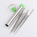 10Pcs/Set Multi-function Waterproof Toothpick Fruit Fork With Toothpick Holder Reusable Titanium Alloy Home Outdoor tools