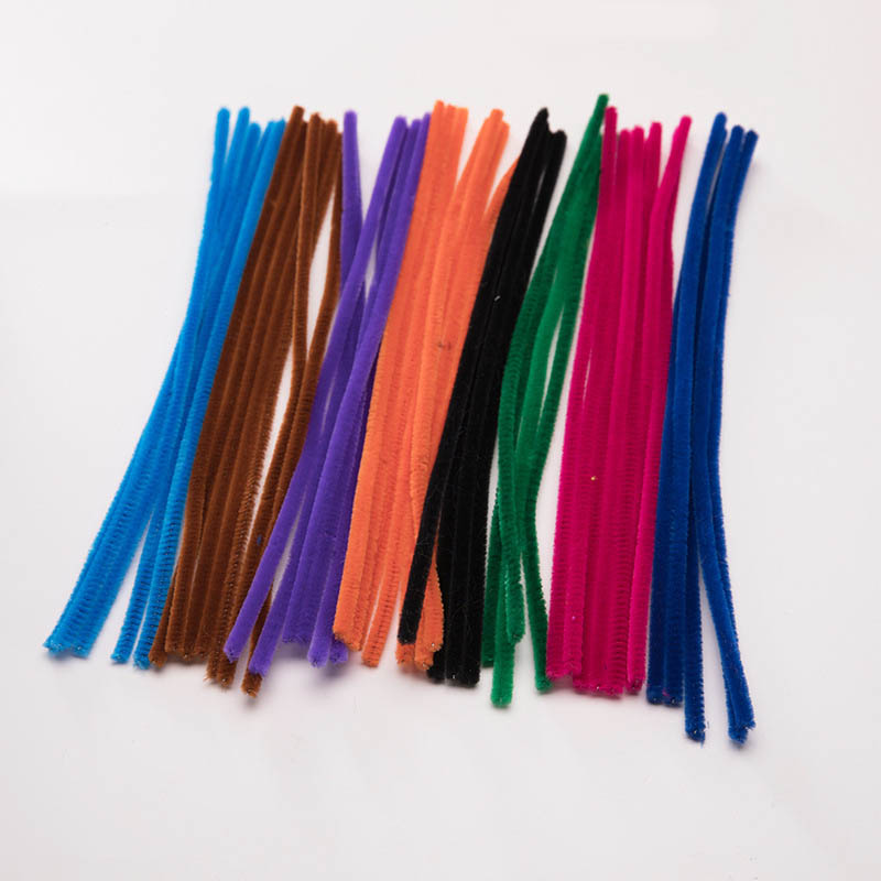 100pcs 30cm Chenille Stems Pipe Cleaners Kids Plush Educational Toy Colorful Pipe Cleaner Toys Handmade DIY Craft Supplies