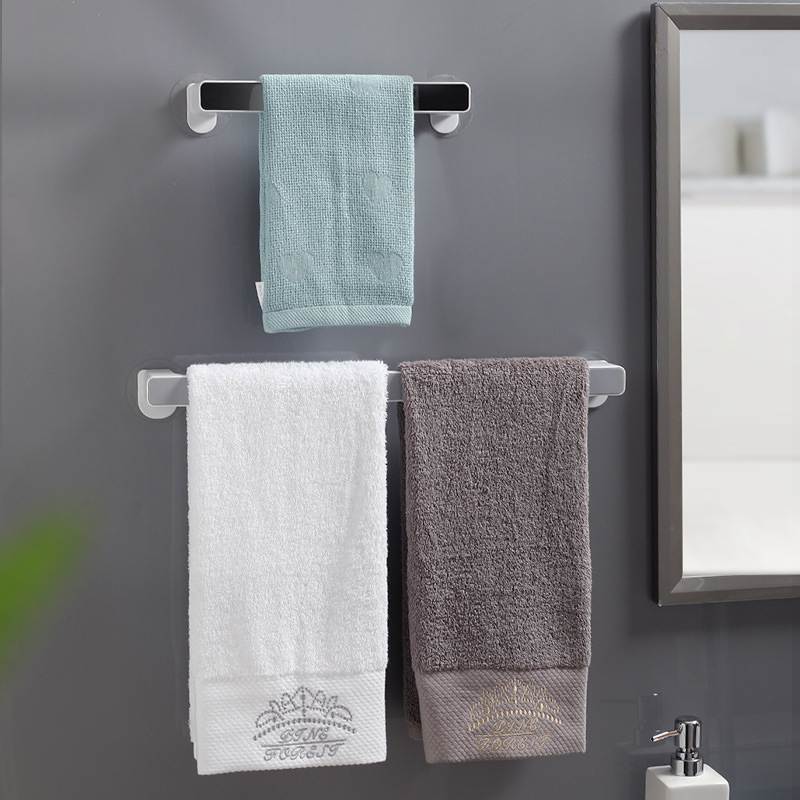 Bathroom Towel Rail Storage Rack Self-adhesive Wall Mounted Hanger Kitchen Hook Towel Bar Shelf Roll Holder Wipes Hanging Hook