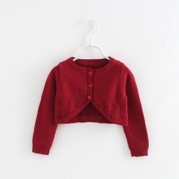 Red Baby Girls Sweater Cardigan Cotton Navy Blue Jackets Outerwear Baby Girls Coat Kid Clothes for 1 2 Year Old 195105