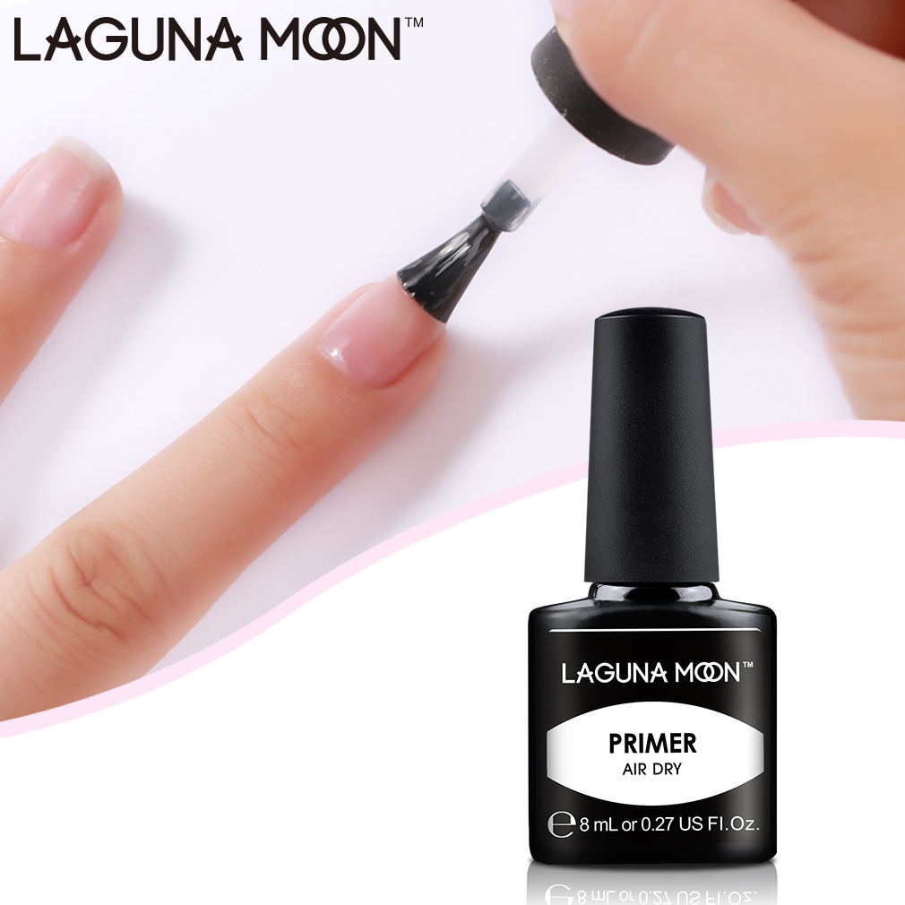 Lagunamoon Quick Air Dry Primer Gel Nail Polish 8ml Soak Off Matt Top UV LED Lamp Base Coat Gellak Lacquer Nail Latex