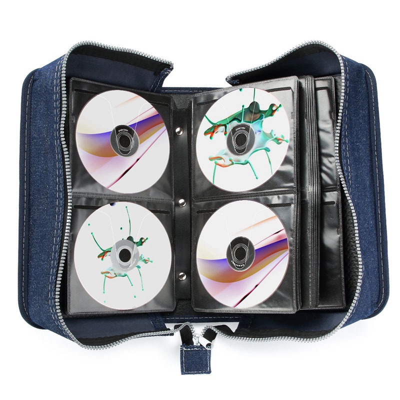CD Case New DVD / CD Package Large Capacity 128 Sleeve Disc Collection Bag High Quality Case for Car and Home Storage